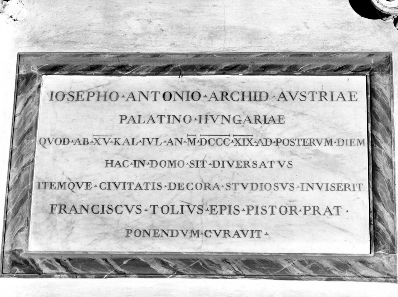 lapide commemorativa - manifattura toscana (sec. XIX)