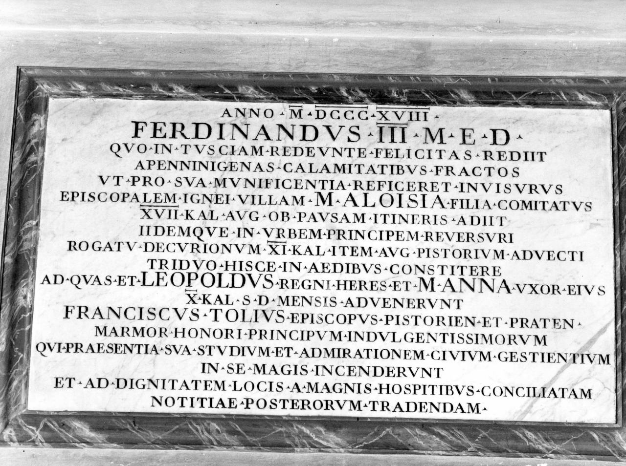 lapide commemorativa - manifattura toscana (sec. XIX)