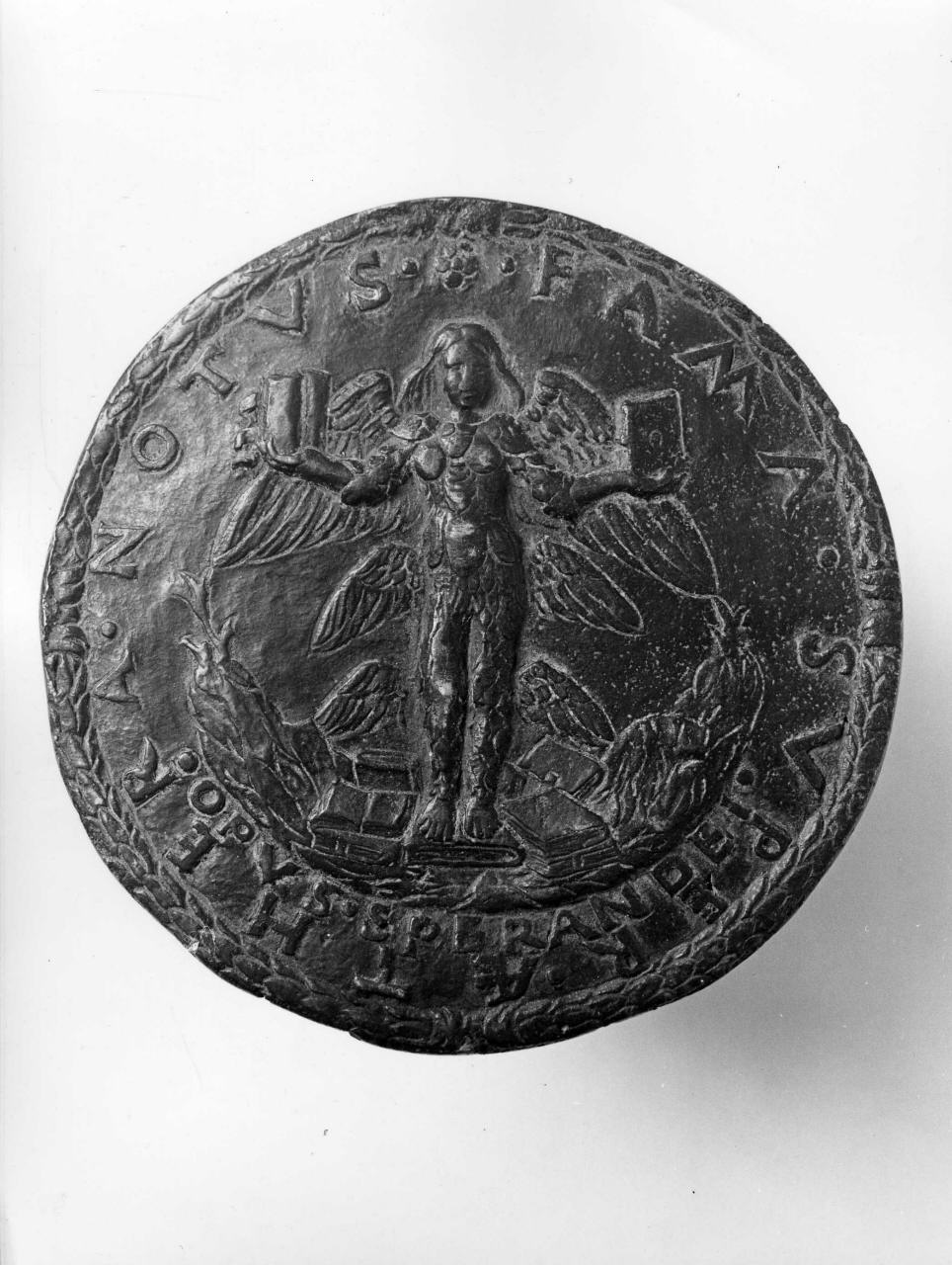 allegoria della Fama (medaglia) di Savelli Sperandio detto Sperandio da Mantova (bottega) (sec. XV)