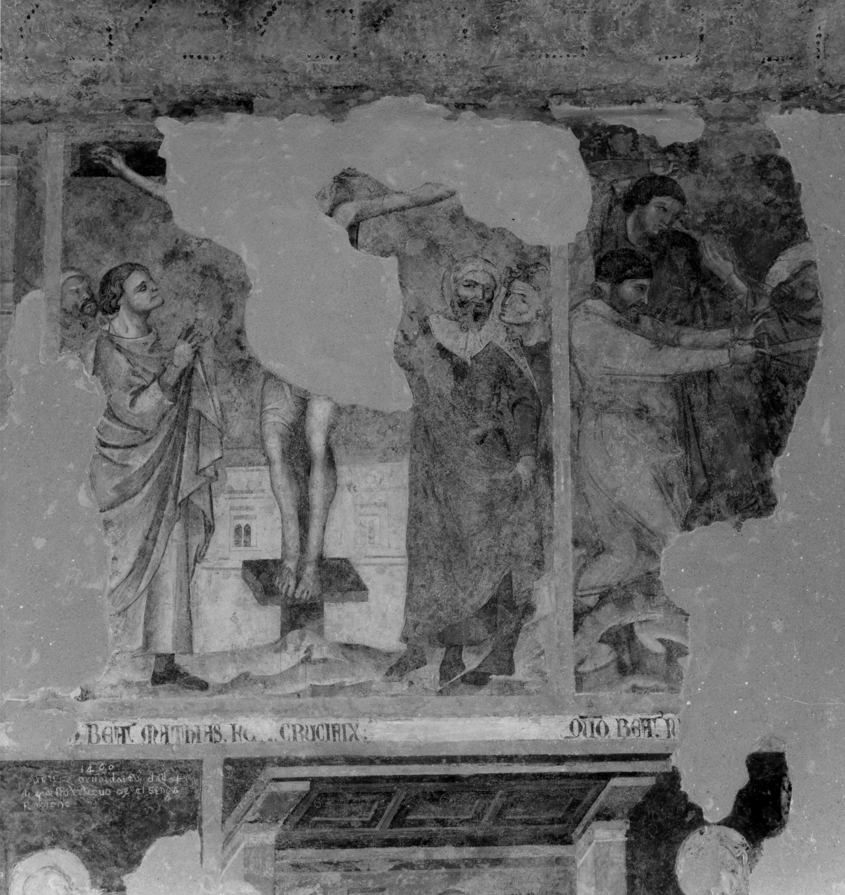 martirio di San Matteo (?) (dipinto, frammento) di Maestro di Città di Castello (attribuito) (sec. XIV)