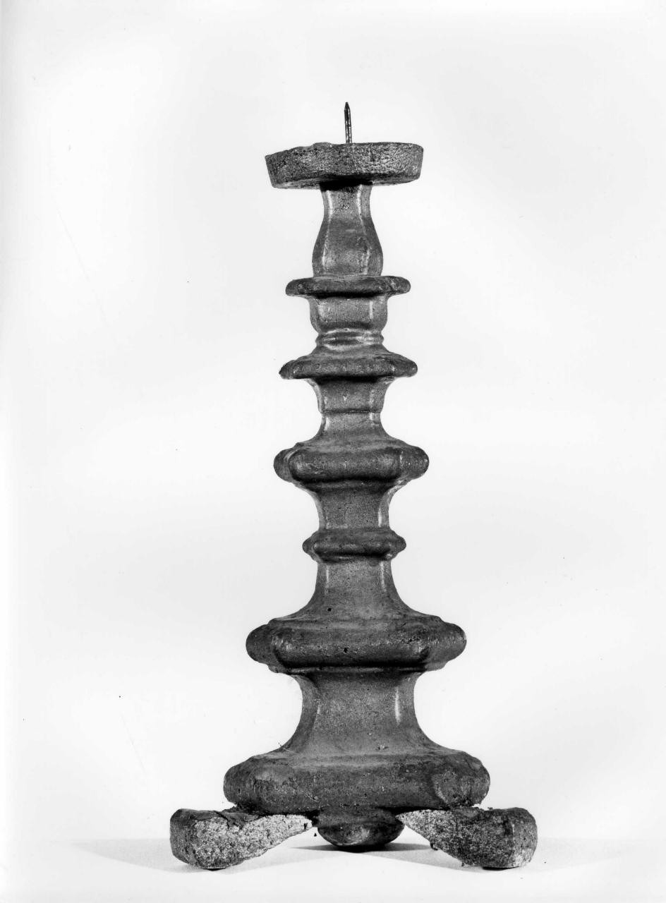 candeliere da chiesa, serie - bottega toscana (sec. XVIII)