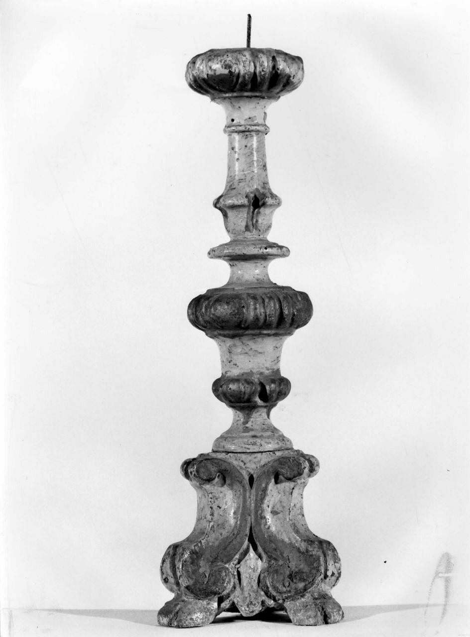 candeliere da chiesa, serie - bottega toscana (sec. XVIII)