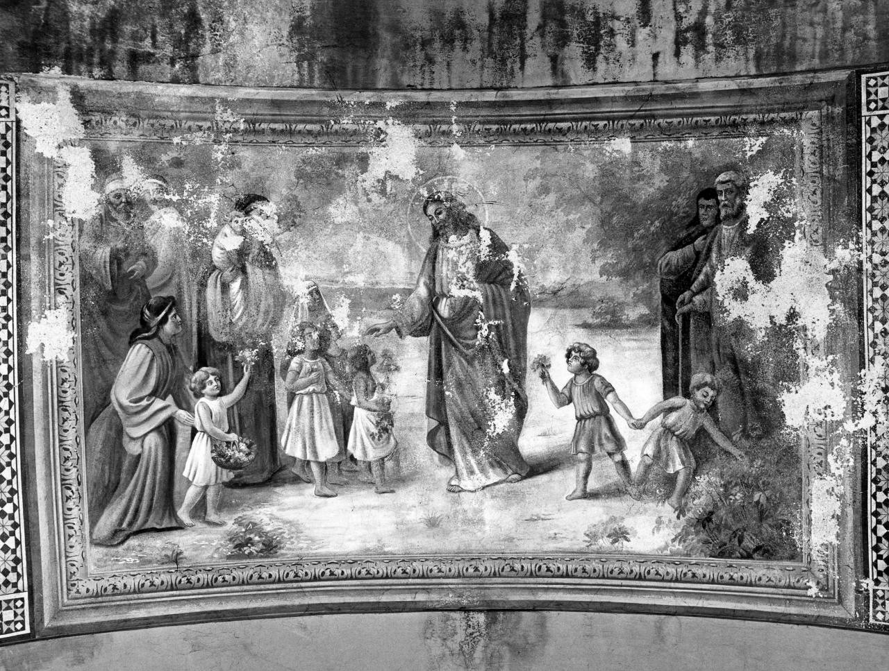 Cristo benedice i fanciulli (dipinto) di Volpi Alfredo (sec. XX)