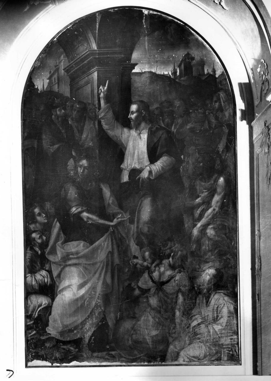 Cristo che predica alle folle (dipinto) di Portelli Carlo (metà sec. XVI)