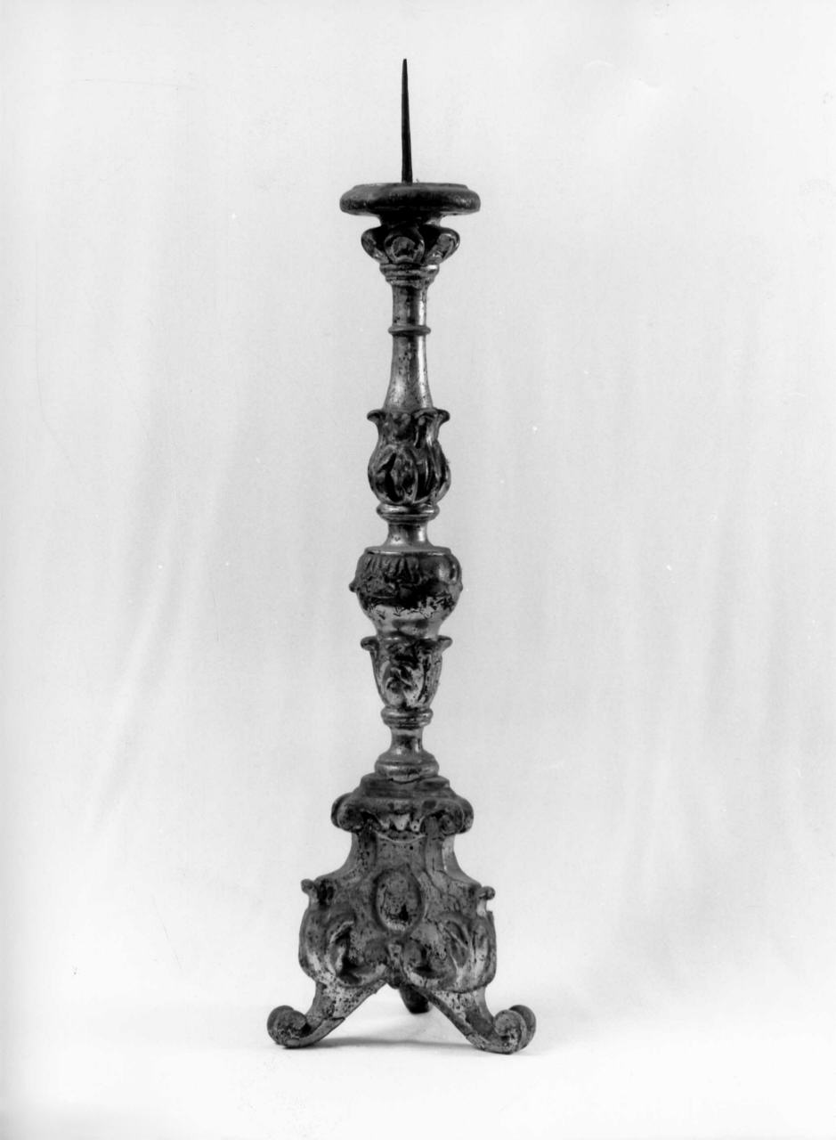 candeliere, serie - bottega toscana (metà sec. XVIII)