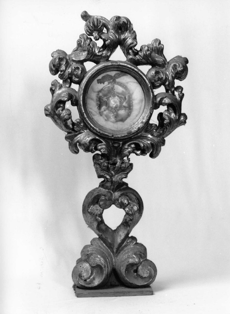 reliquiario - a ostensorio, serie - bottega toscana (inizio sec. XVIII)