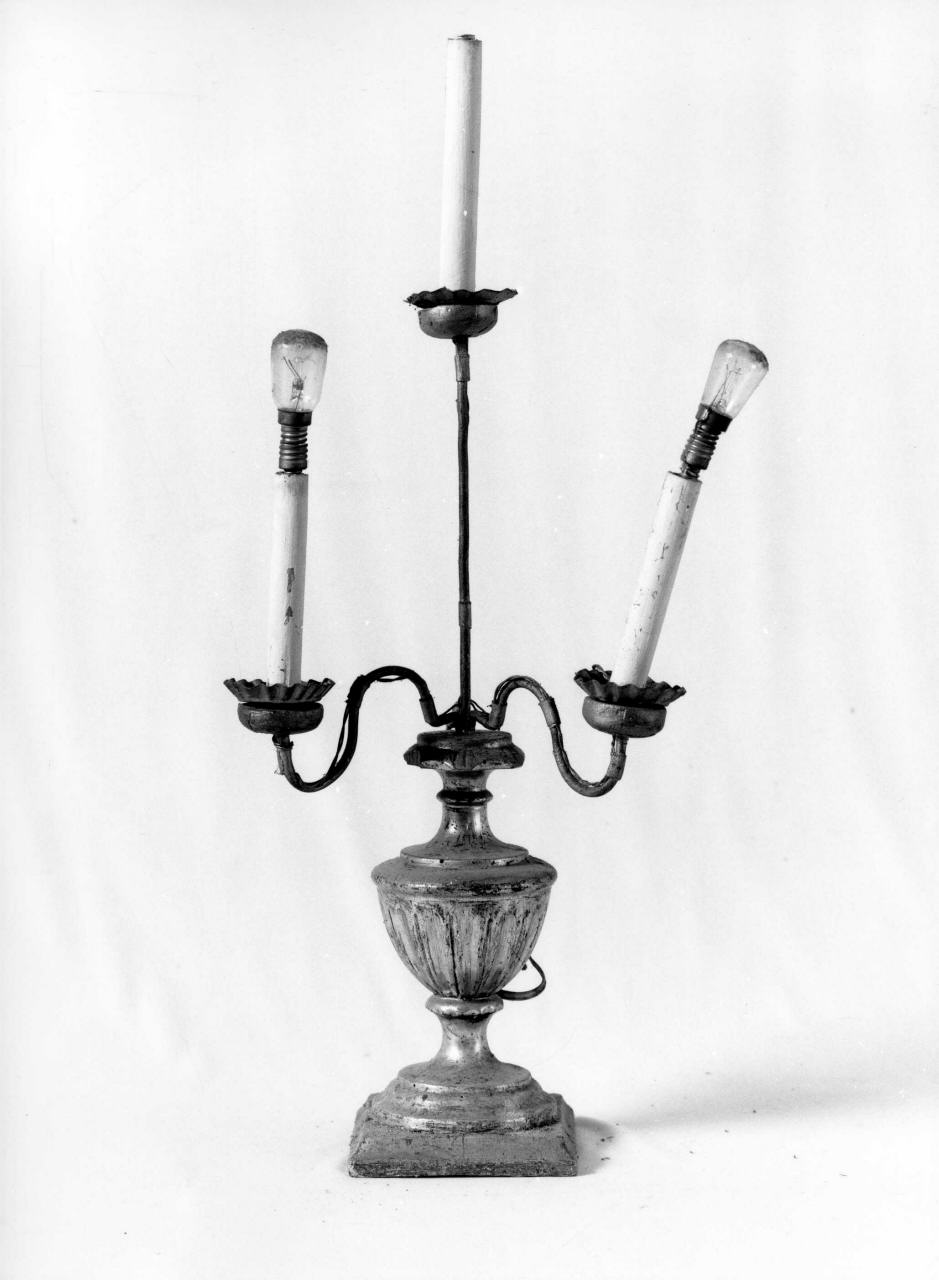 candeliere, serie - bottega toscana (fine/inizio secc. XVIII/ XIX)