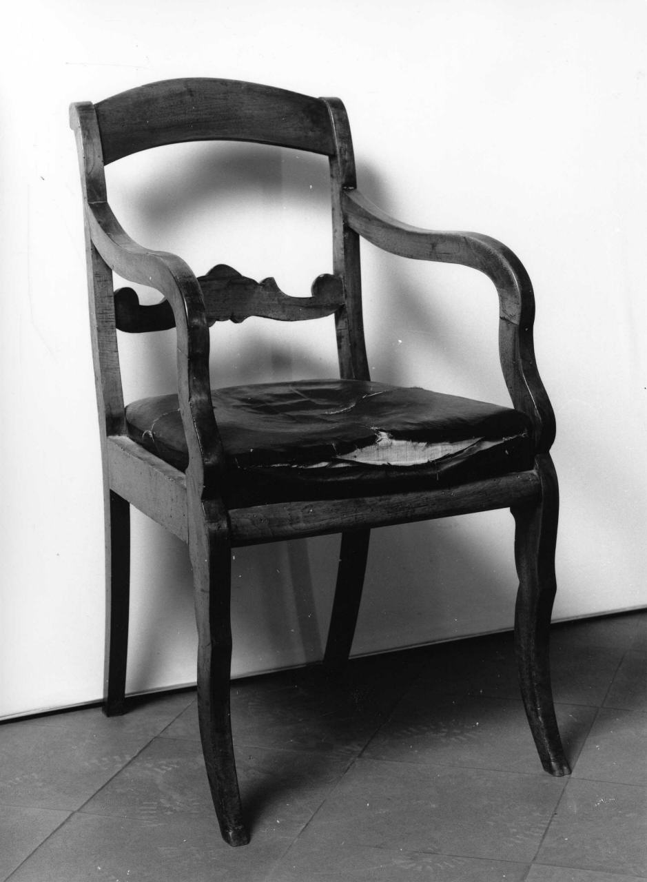 sedia - a braccioli - bottega toscana (secondo quarto sec. XIX)