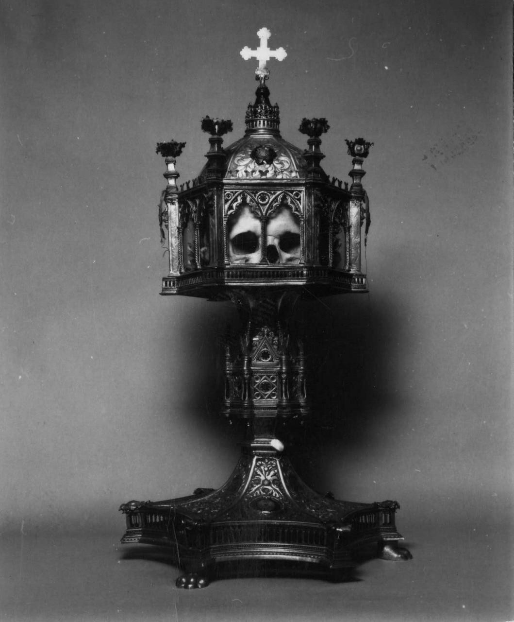 reliquiario architettonico - a lanterna - bottega fiorentina (prima metà sec. XV)