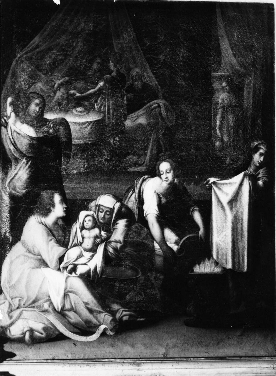 nascita di Maria Vergine (dipinto) - ambito toscano (fine/inizio secc. XVI/ XVII)