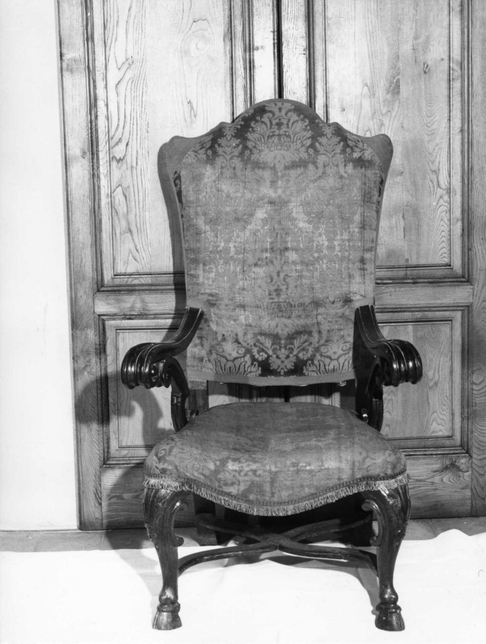 seggiolone - bottega toscana (fine/inizio secc. XVII/ XVIII)