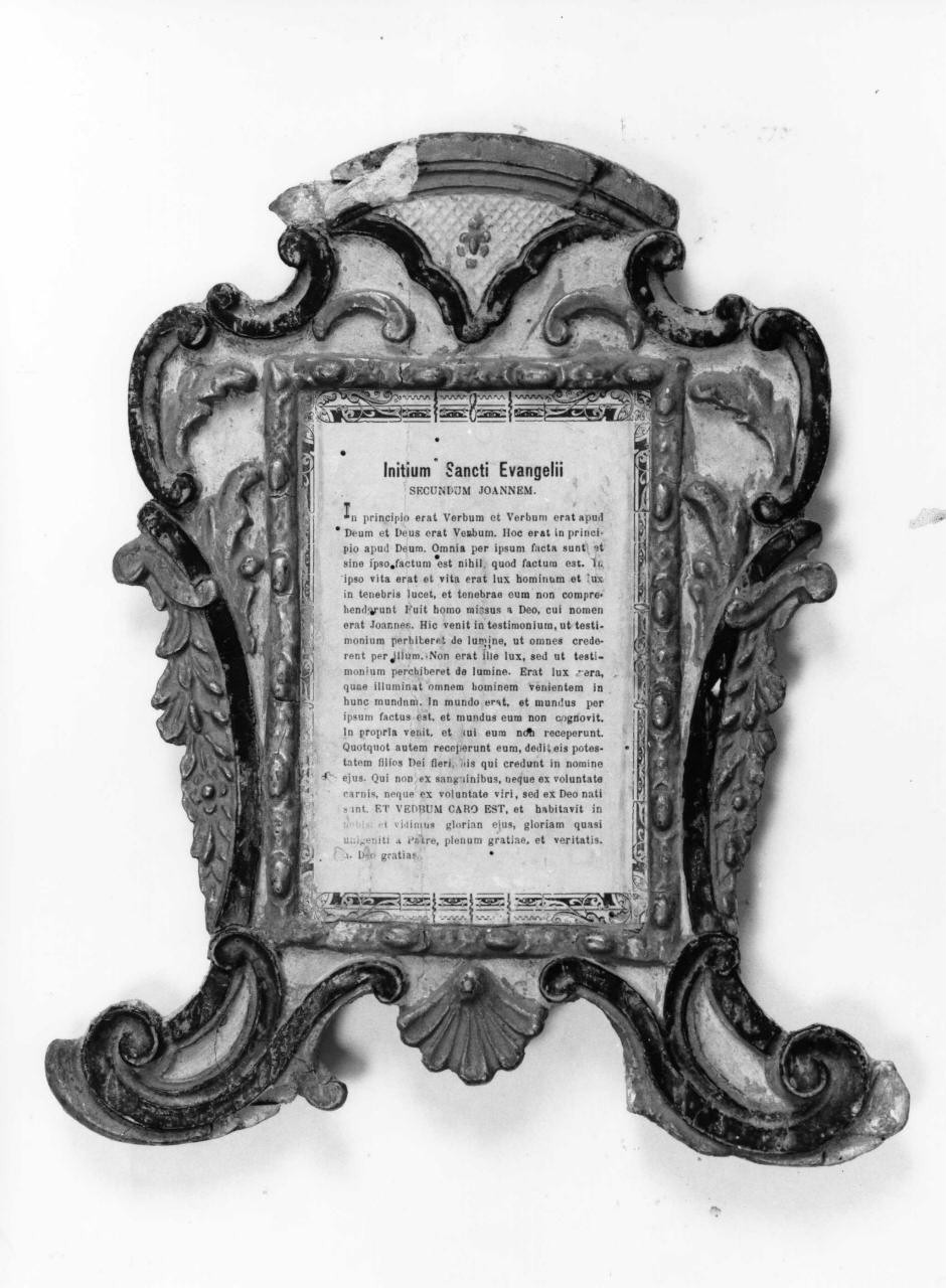 cartagloria, elemento d'insieme - bottega italiana (seconda metà sec. XVIII)