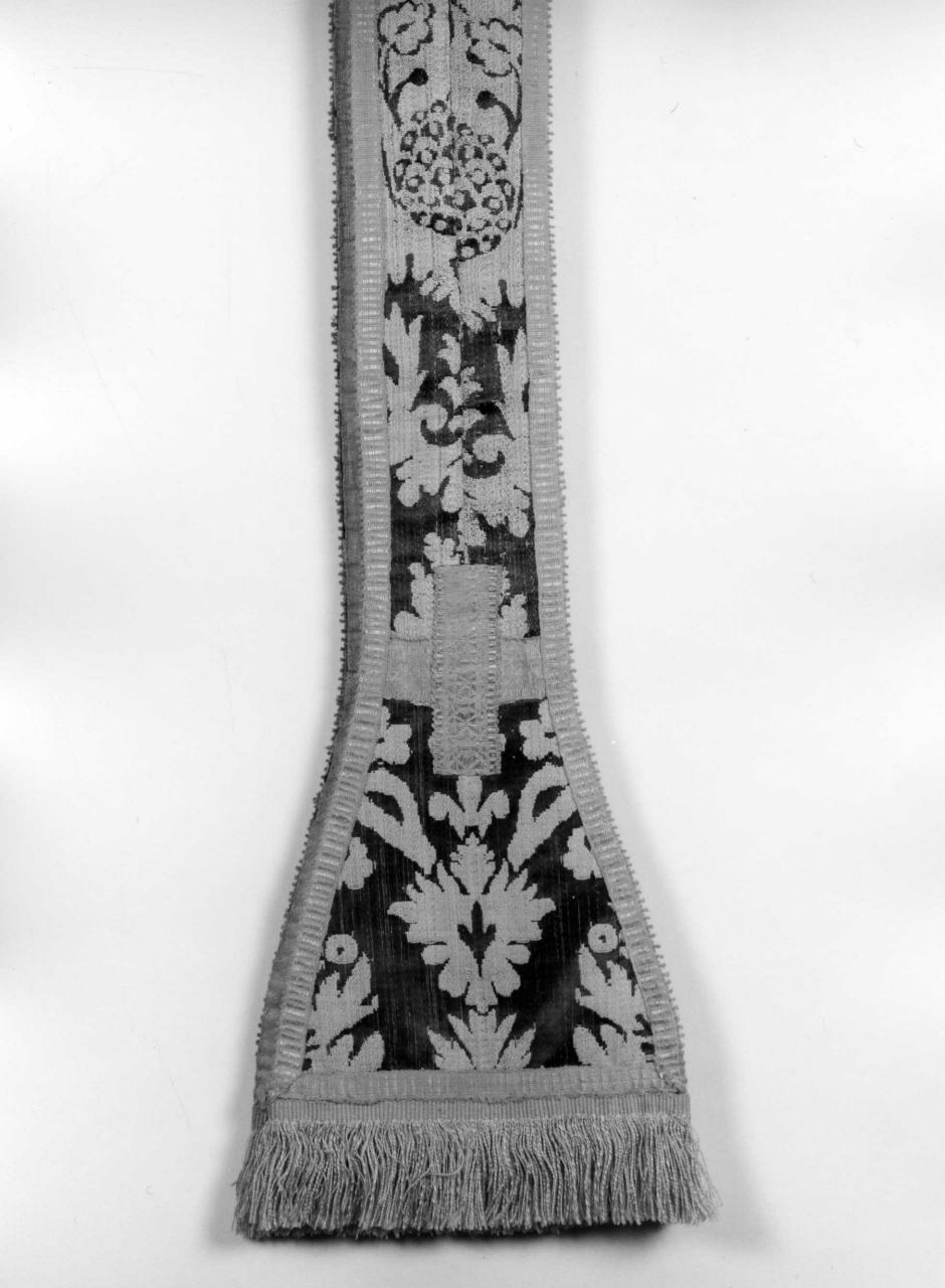 stola, elemento d'insieme - manifattura italiana (sec. XVII)