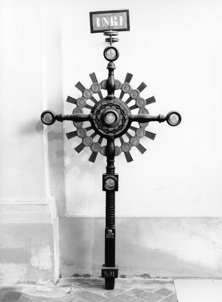 croce, elemento d'insieme - bottega toscana (sec. XIX)