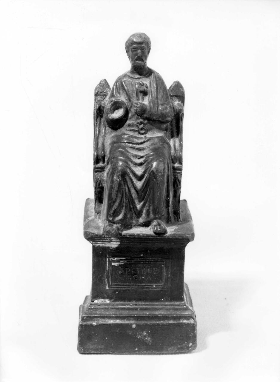 San Pietro in cattedra (statuetta) - ambito toscano (primo quarto sec. XIX)