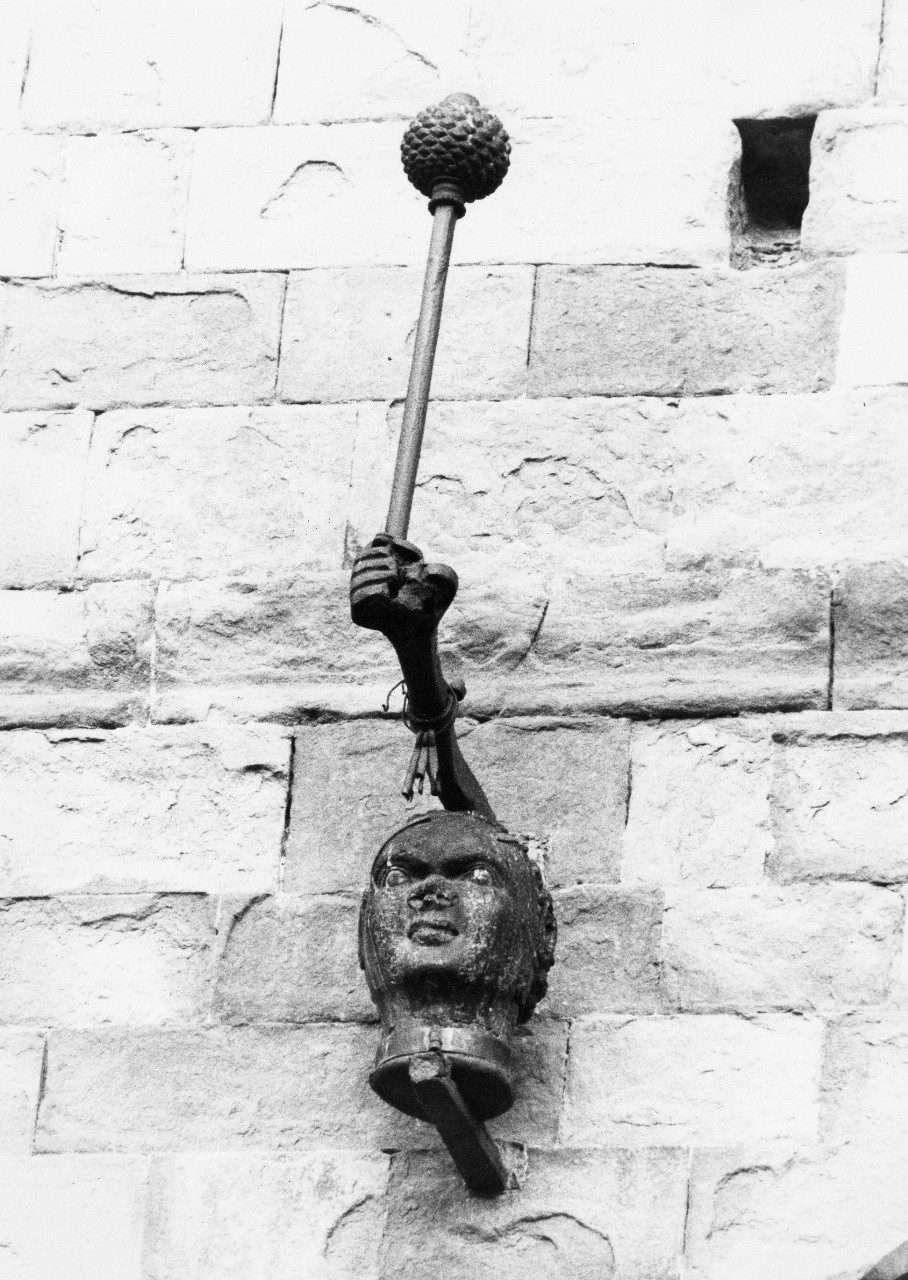 testa d'uomo (scultura) - ambito toscano (sec. XIII)