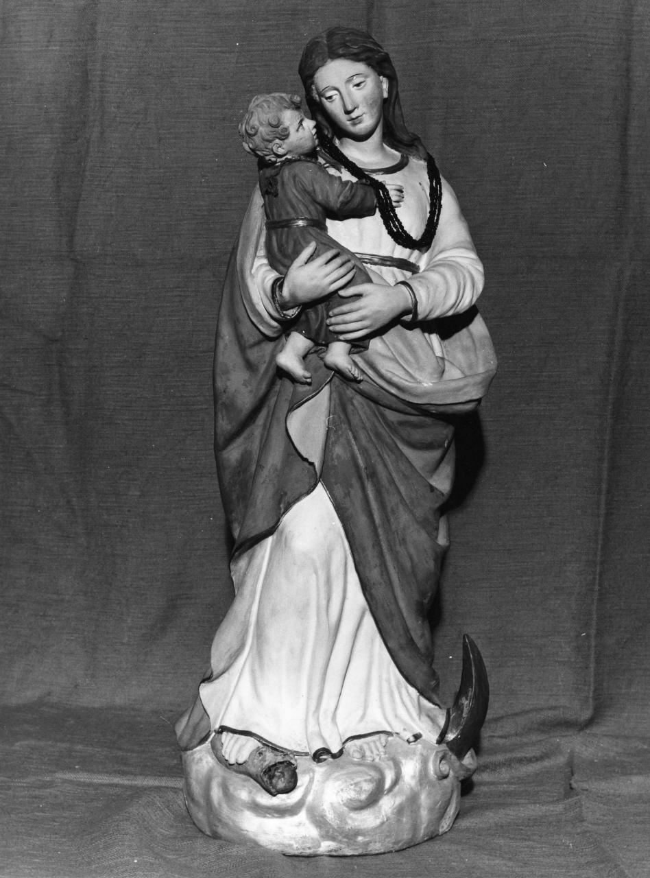 Madonna con Bambino (scultura) di Sandri Giuseppe (attribuito) (sec. XIX)