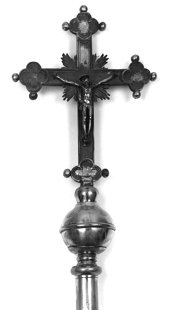 croce processionale - produzione toscana (seconda metà sec. XIX)