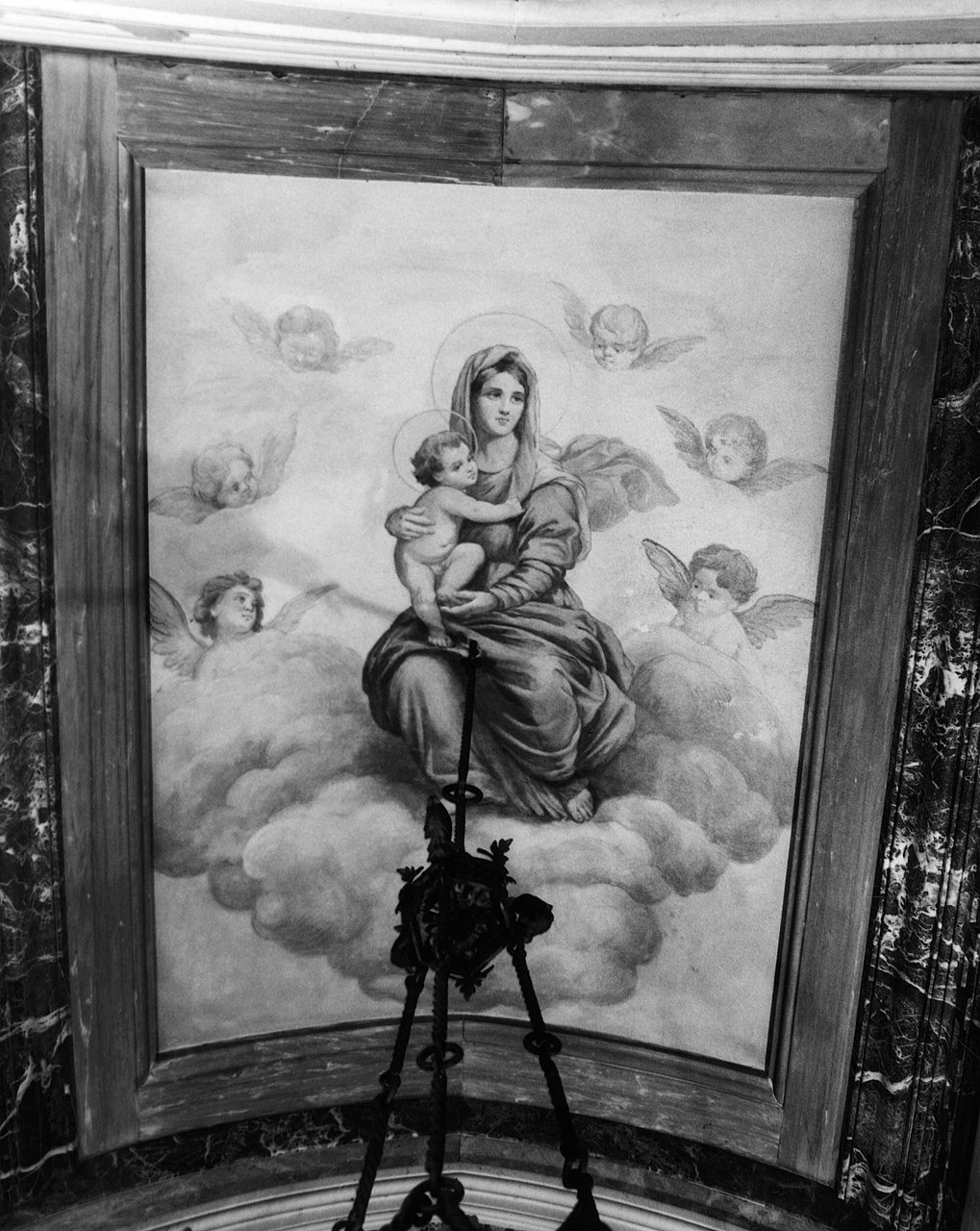 Madonna con Bambino e cherubini (dipinto) - ambito fiorentino (sec. XX)
