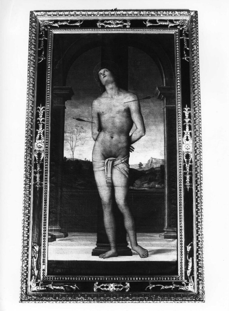 San Sebastiano (dipinto) di Vannucci Pietro detto Perugino (cerchia) (fine/inizio secc. XV/ XVI)