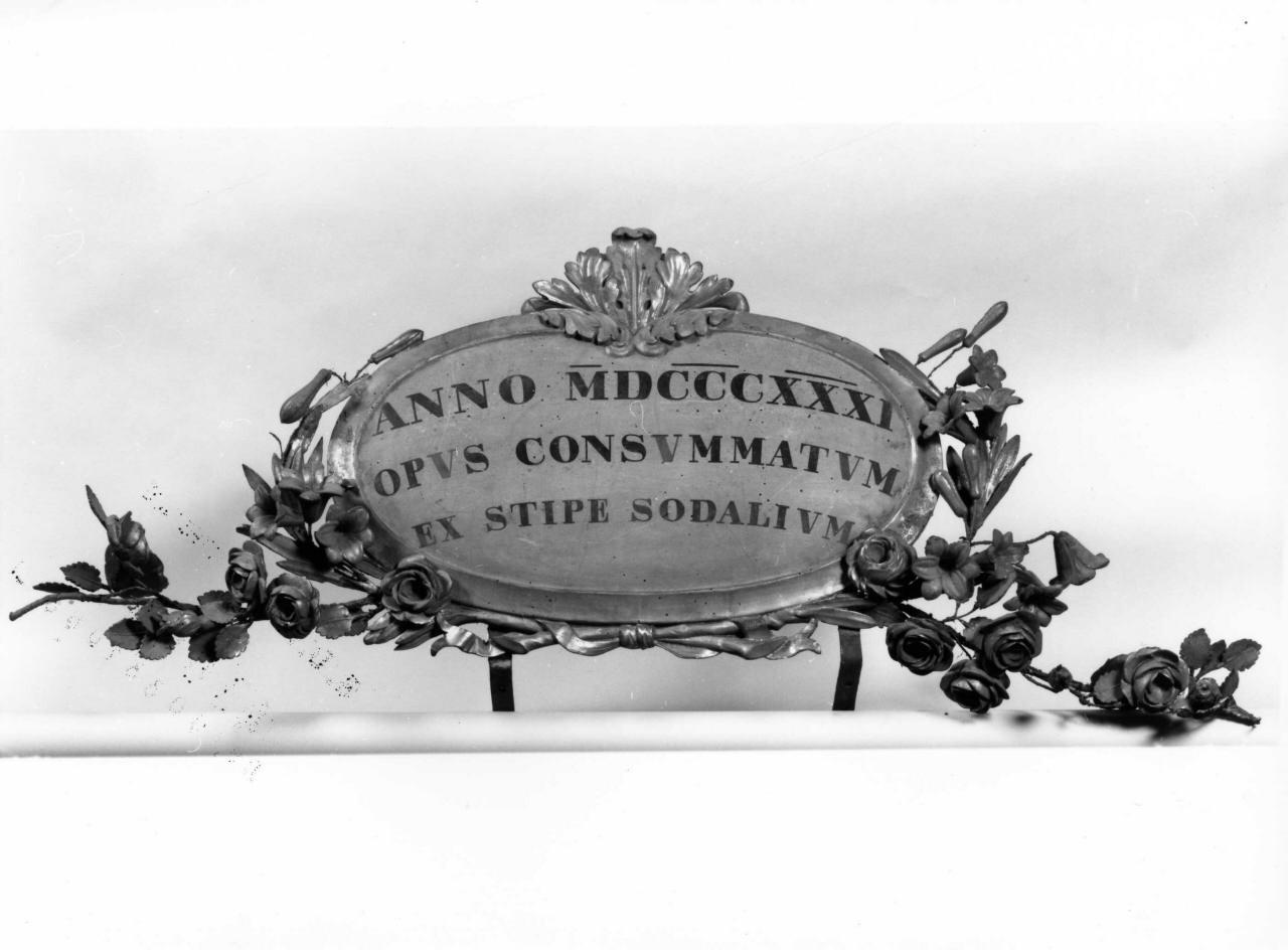 fastigio, elemento d'insieme - manifattura fiorentina (sec. XIX)