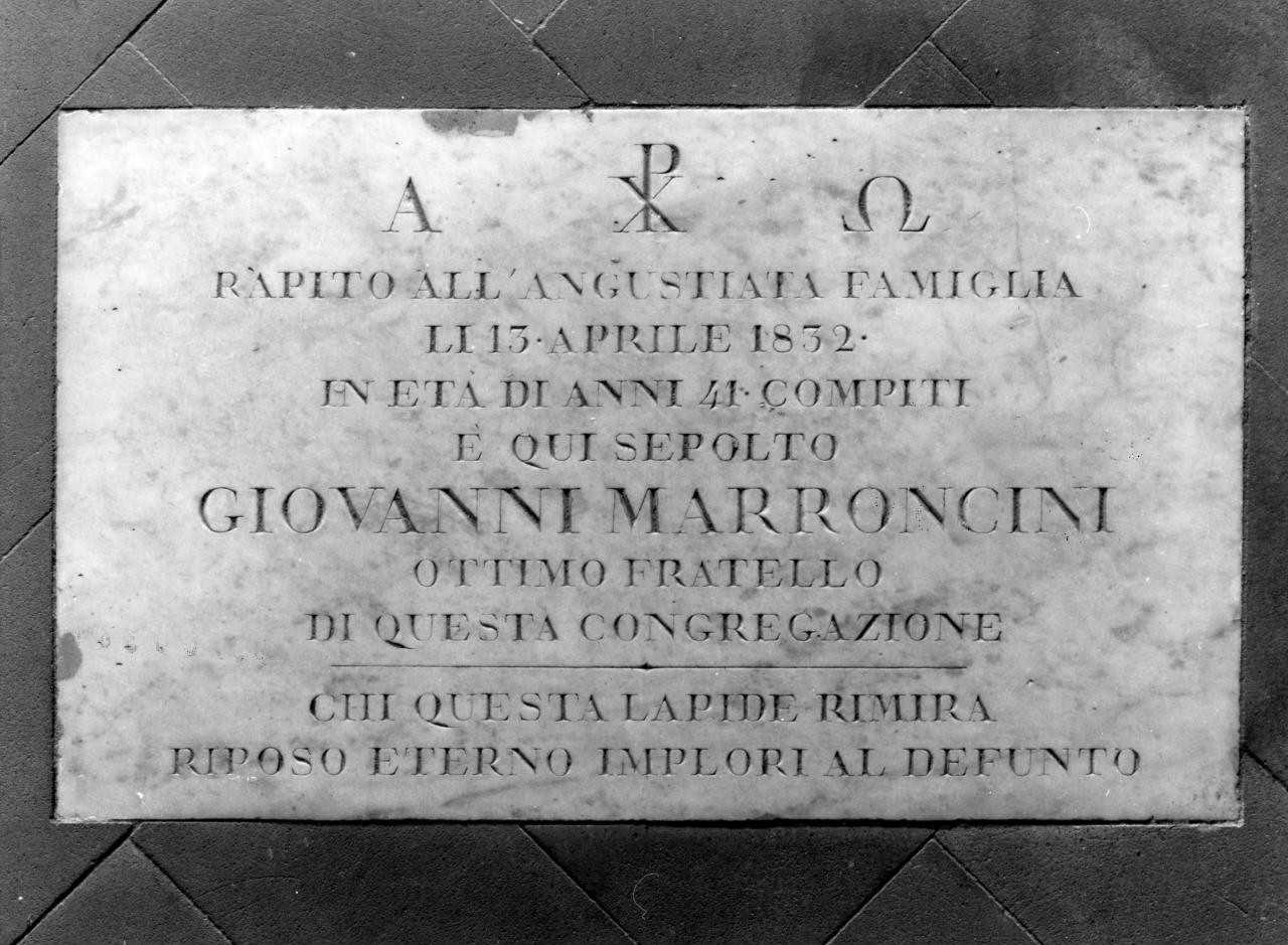 lastra tombale - manifattura fiorentina (sec. XIX)