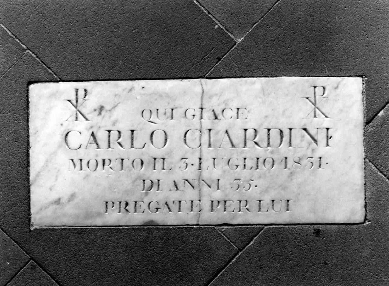 lastra tombale - manifattura fiorentina (sec. XIX)