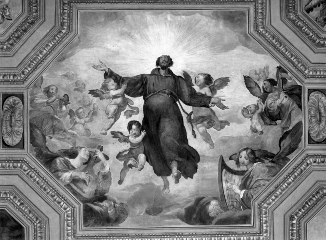 gloria di San Francesco d'Assisi (dipinto) di Pugliani Domenico (sec. XVII)