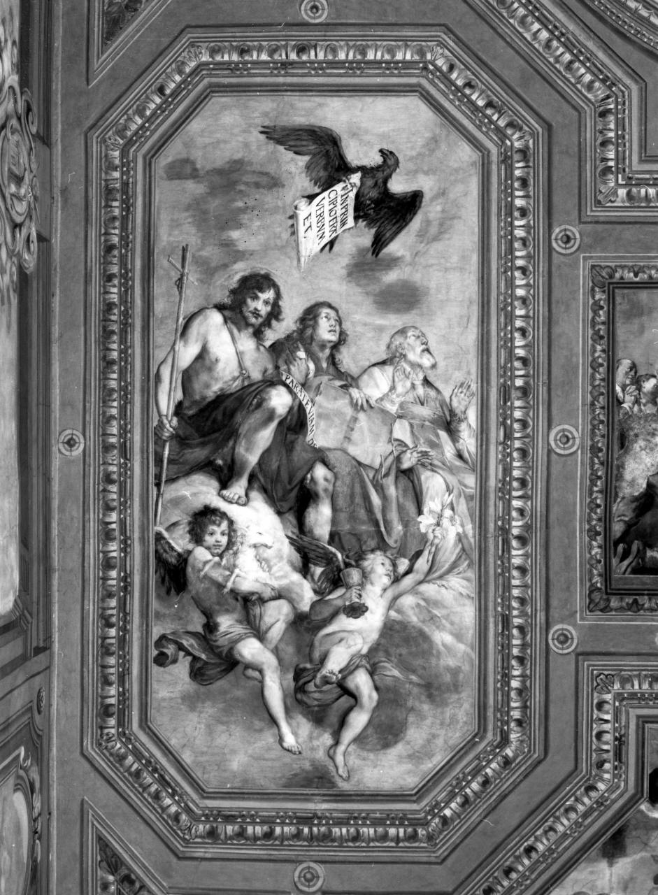 San Giovanni Battista, San Giovanni Evangelista, San Filippo Neri (dipinto) di Franceschini Baldassarre detto Volterrano (sec. XVII)