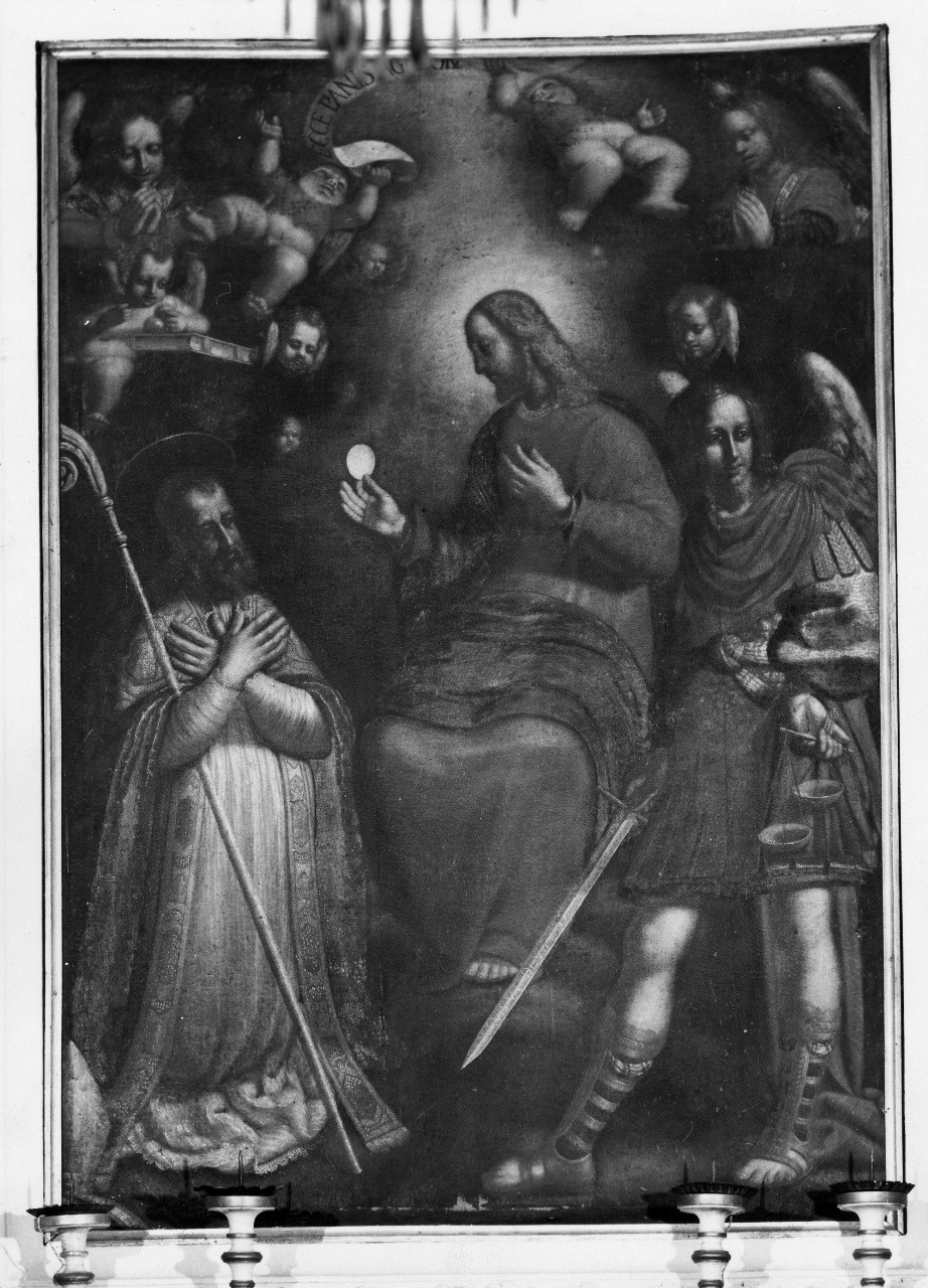 adorazione dell'Eucaristia (dipinto) - ambito toscano (prima metà sec. XVII)