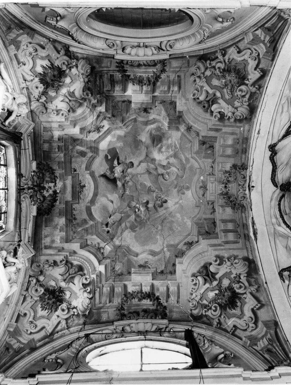 Annunciazione (soffitto dipinto) di Ferretti Giovanni Domenico (sec. XVIII)