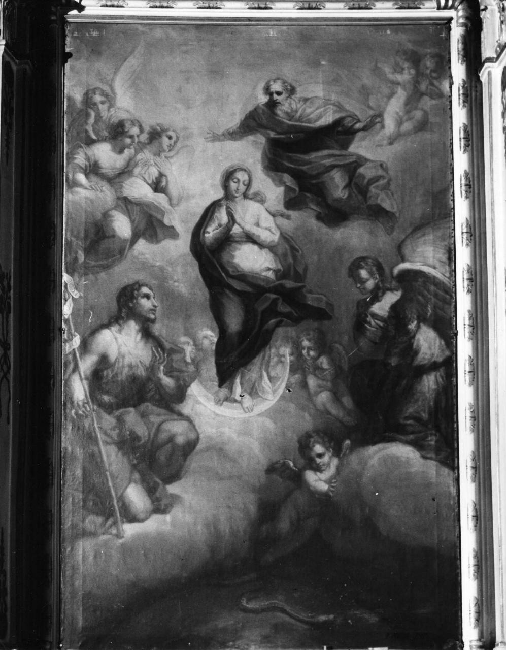 Immacolata Concezione e Dio Padre (dipinto) di Redi Tommaso (fine/inizio secc. XVII/ XVIII)