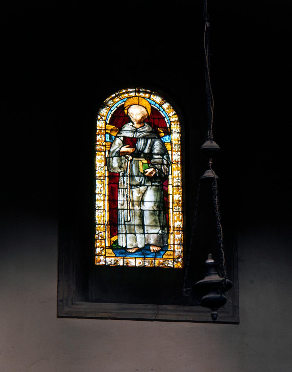 Sant'Antonio da Padova (vetrata) di Vannucci Pietro detto Perugino (bottega) - bottega fiorentina (sec. XVI)