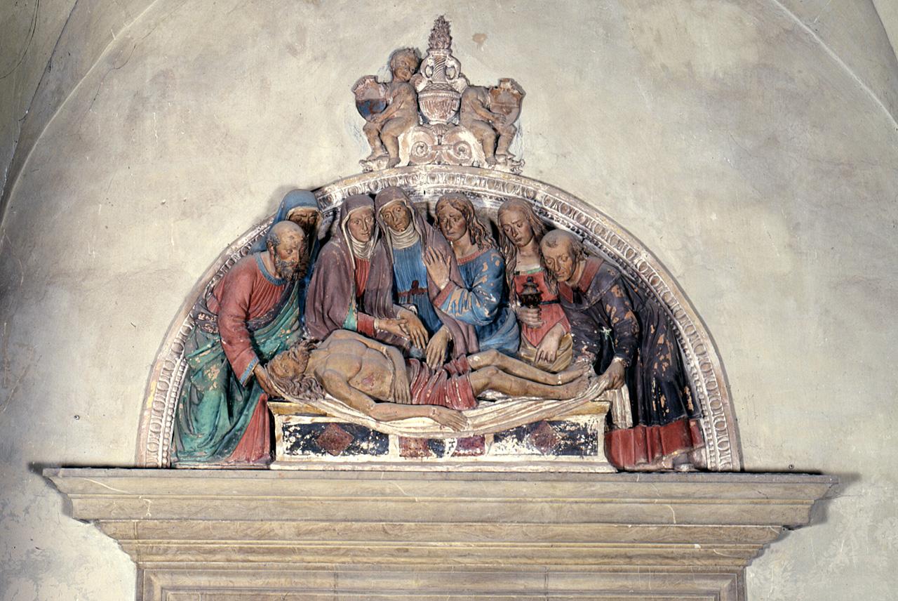 stemma gentilizio della famiglia Adimari (cornice) di Della Robbia Giovanni (bottega) (sec. XVI)