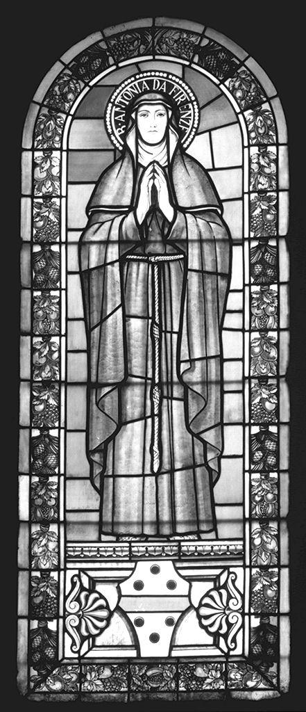 Santo francescano (vetrata, serie) - produzione fiorentina (prima metà sec. XX)