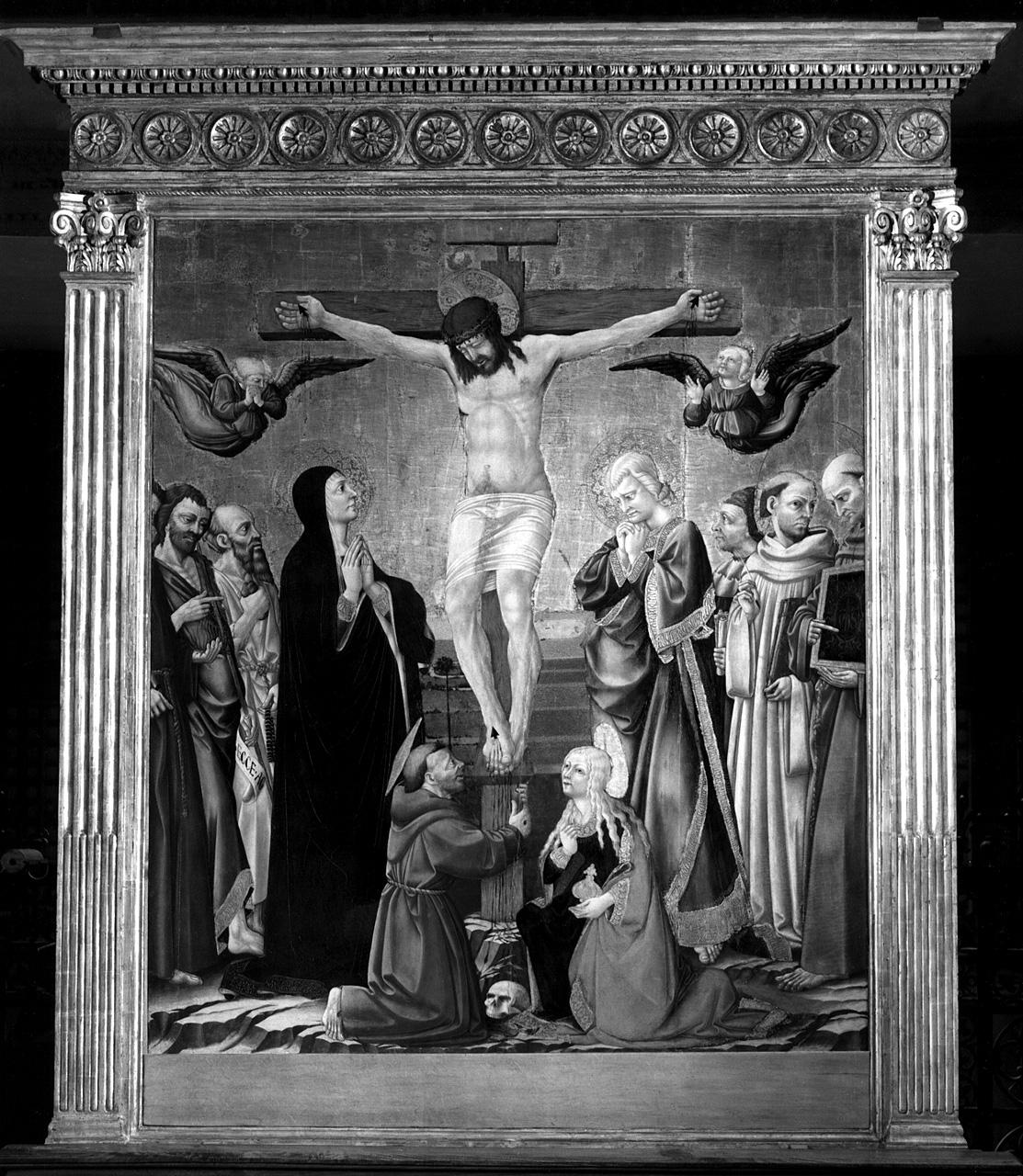 crocifissione di Cristo con la Madonna e santi (dipinto) di Neri di Bicci (sec. XV)