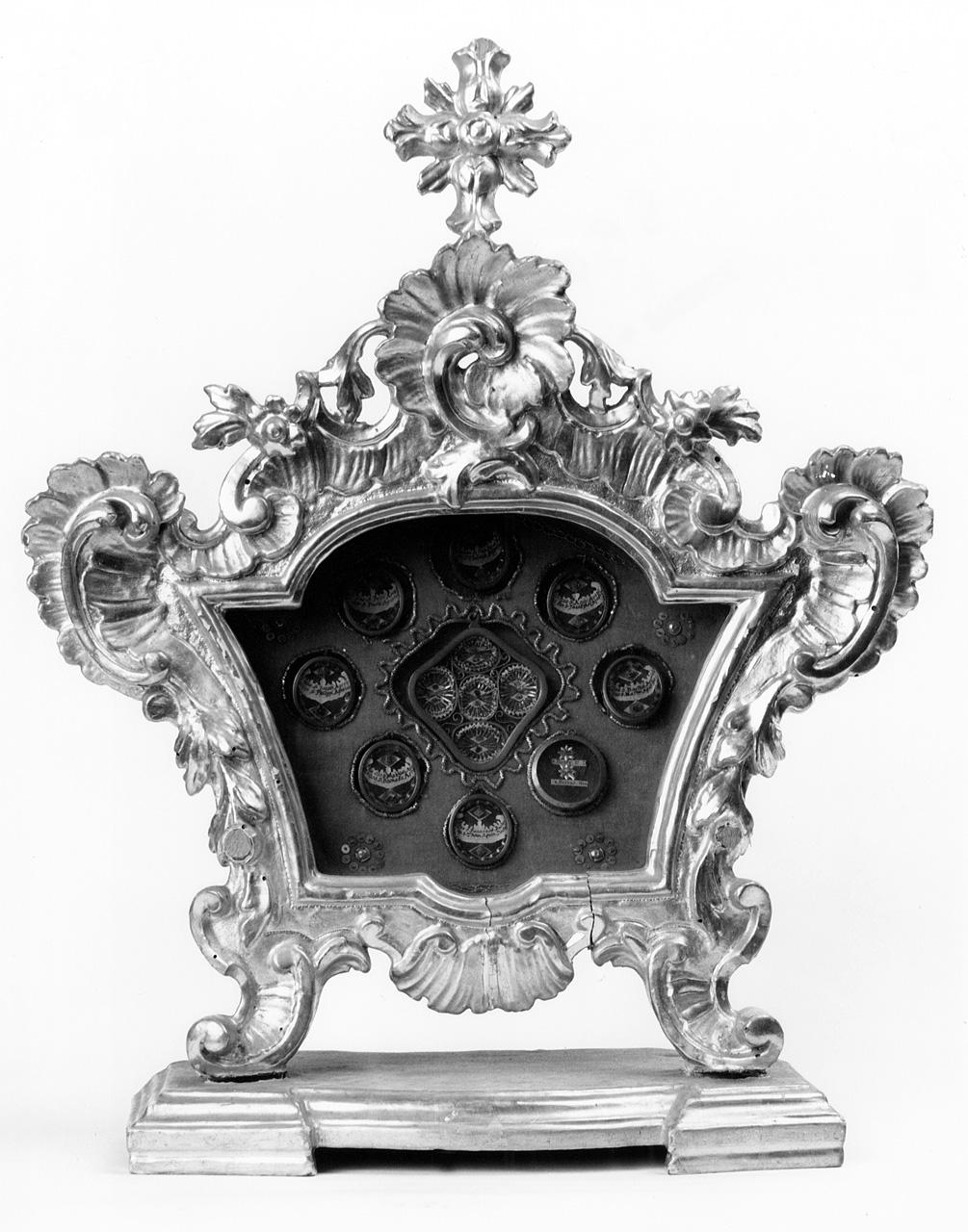 reliquiario - a tabella - manifattura toscana (sec. XVIII)