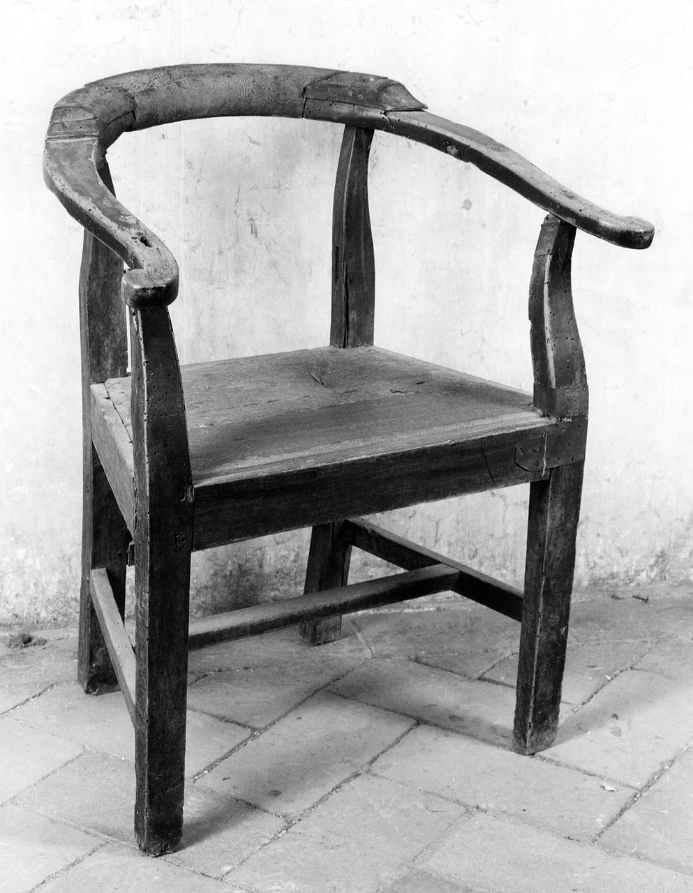 sedia - a braccioli - produzione toscana (secc. XIX/ XX)