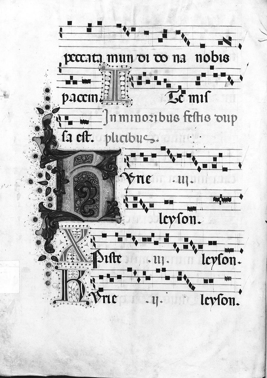 lettera K (miniatura) - ambito fiorentino (sec. XV)