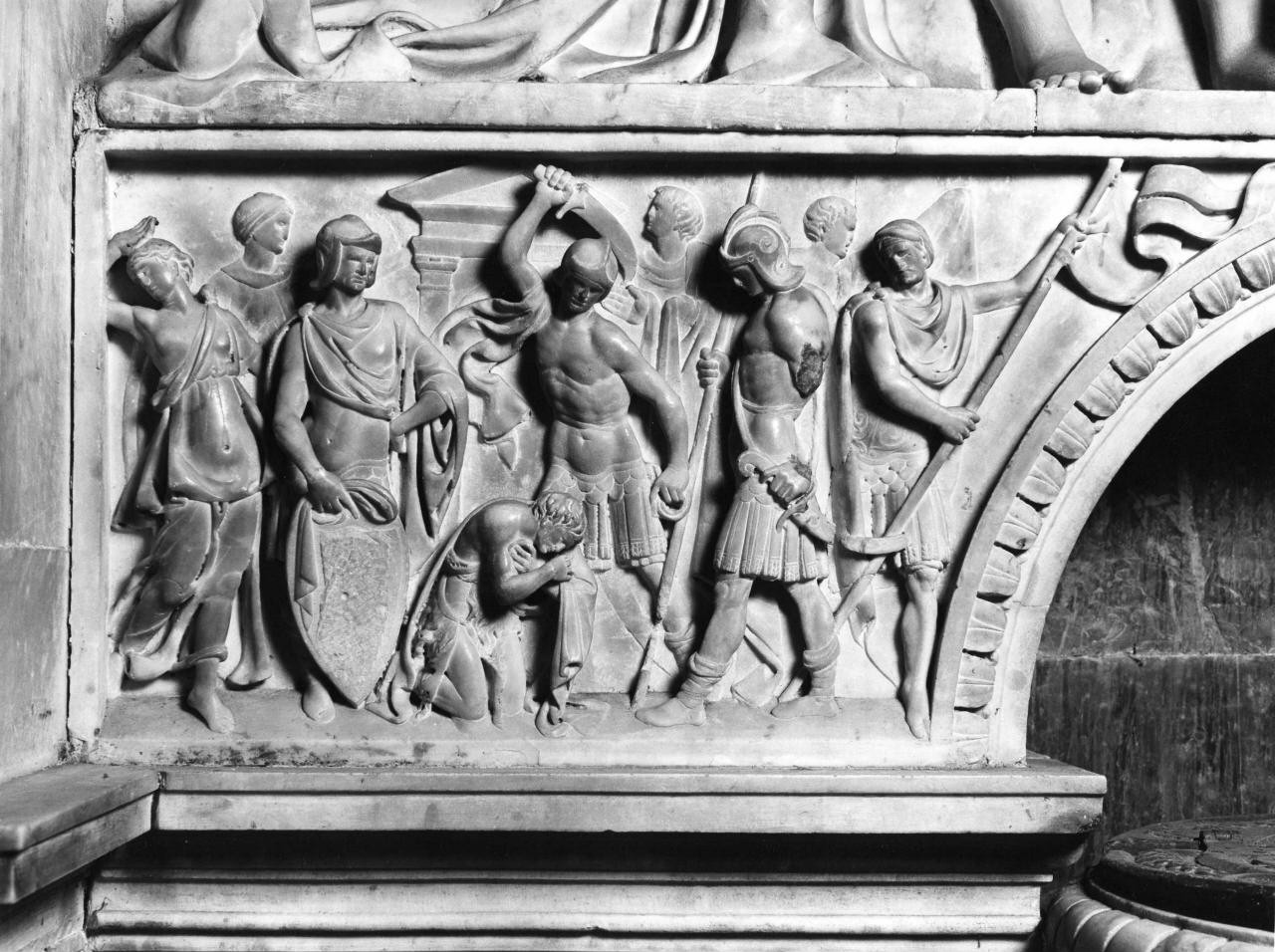 decapitazione di San Giovanni Battista (rilievo, elemento d'insieme) di Ferrucci Andrea detto Andrea da Fiesole (sec. XV)