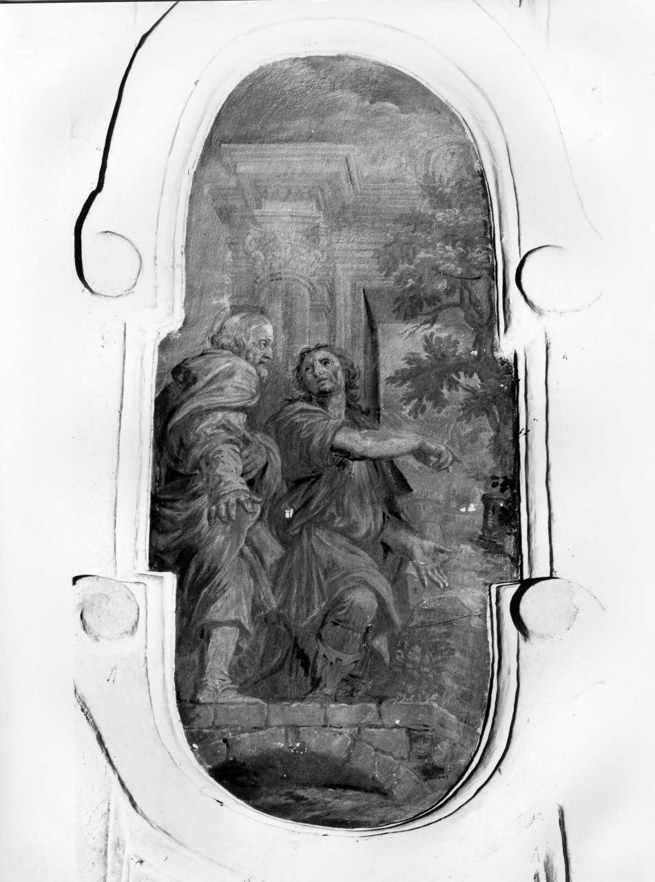 Un angelo distoglie San Felice dall'eremitaggio (dipinto, elemento d'insieme) di Balducci Giovanni detto Cosci (sec. XVI)