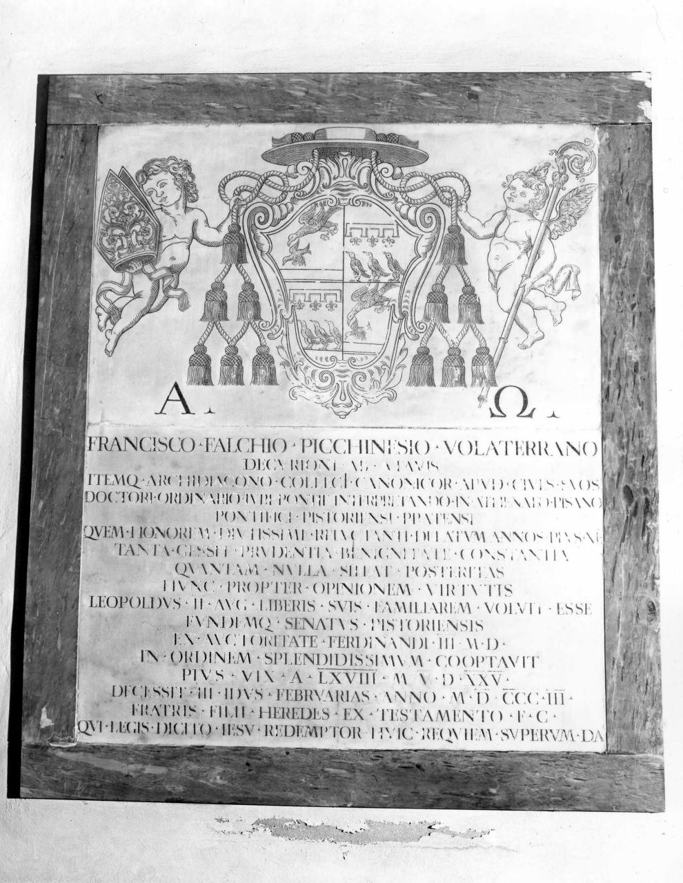 lapide commemorativa - manifattura toscana (sec. XIX)