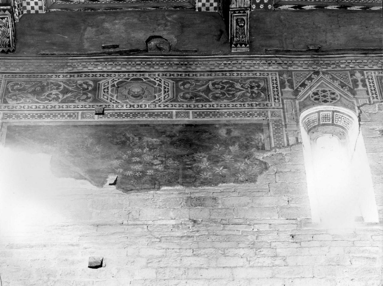 paesaggio con alberi (dipinto, frammento) di Vite Antonio (attribuito) (seconda metà sec. XIV)