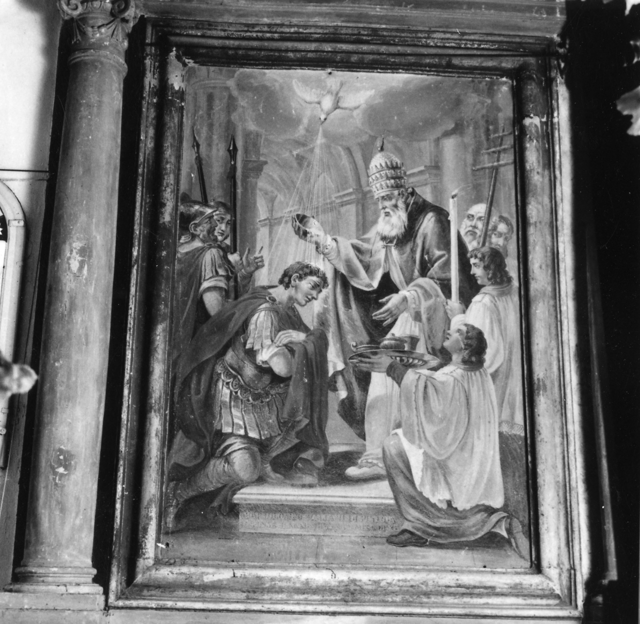 San Silvestro battezza l'imperatore Costantino (dipinto) di Valiani Bartolomeo (sec. XIX)