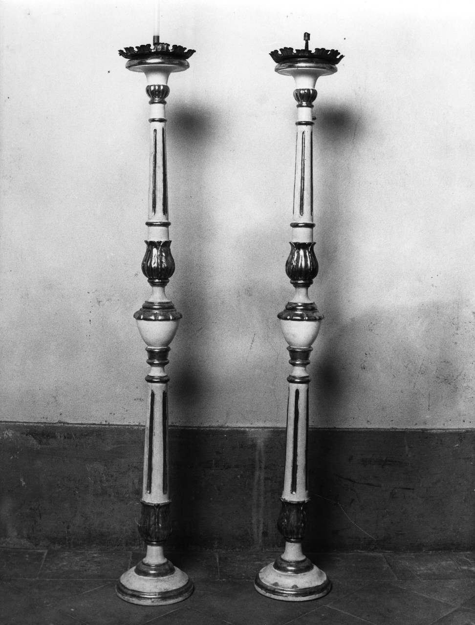 motivi decorativi vegetali (candeliere, serie) - bottega toscana (metà sec. XIX)