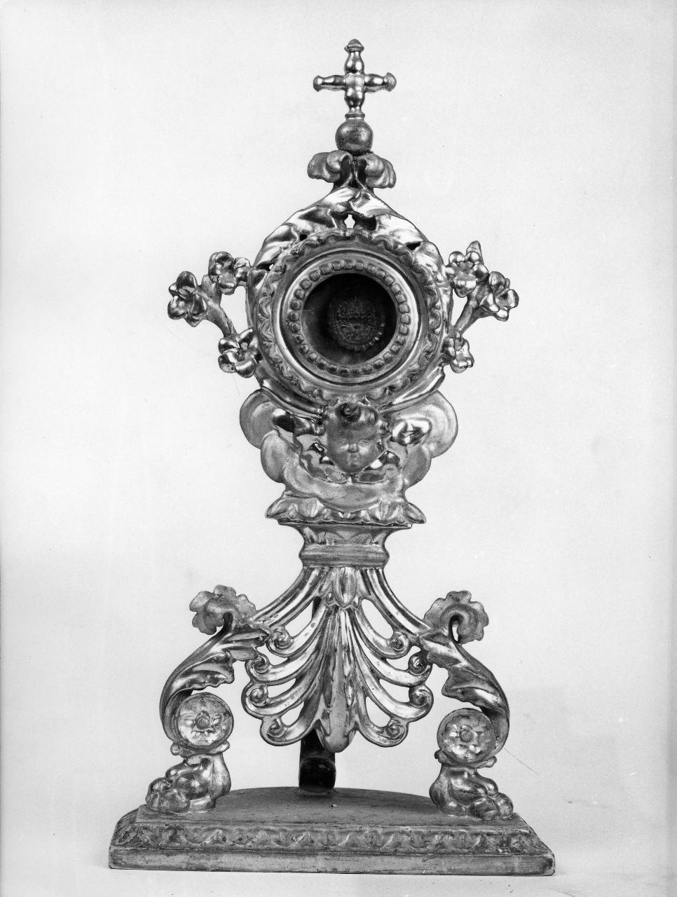 motivi decorativi floreali (reliquiario - a ostensorio) - bottega toscana (inizio sec. XIX)