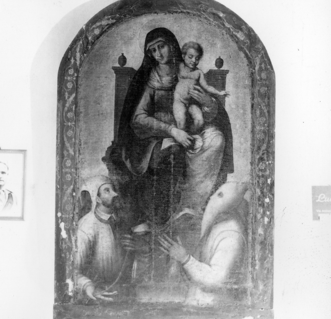 Madonna con Bambino in trono tra santi (dipinto) - ambito toscano (fine sec. XVI)