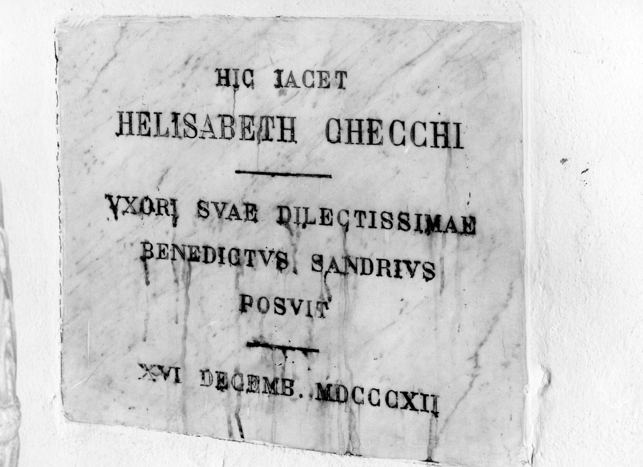 lapide tombale - bottega toscana (sec. XIX)