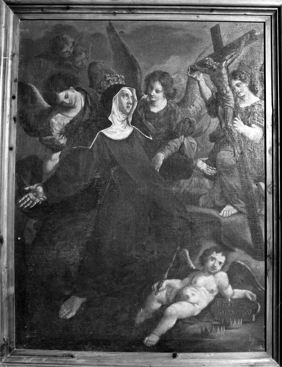 vocazione di Santa Chiara (dipinto) di Carlini Alberico (attribuito) (sec. XVIII)