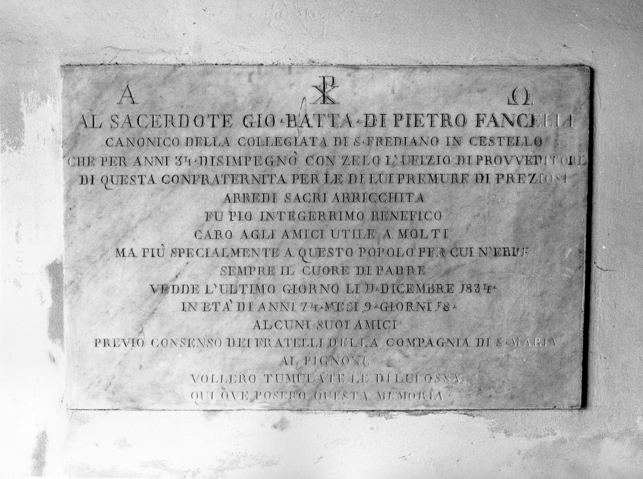 lapide - bottega fiorentina (sec. XIX)